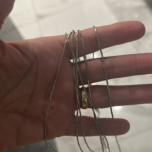 Vintage Estate Jewelry Store 5 strand Silver Necklace - Picture 3 of 4